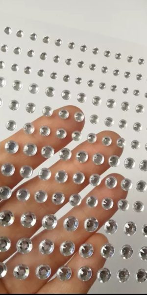 Gemas Perlas Adhesivo Maquillaje Peinados Niñas Mujer Novias