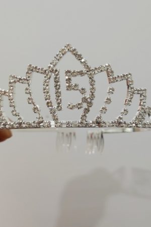 Tiara Para Quinceañera Corona Tocado Con El Numero 15