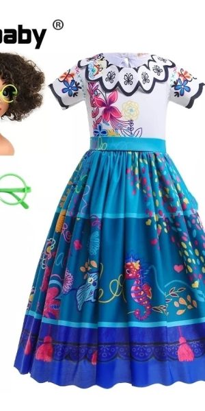 Vestido Encanto Disfraz Mirabel Madrigal Niñas Fiestas