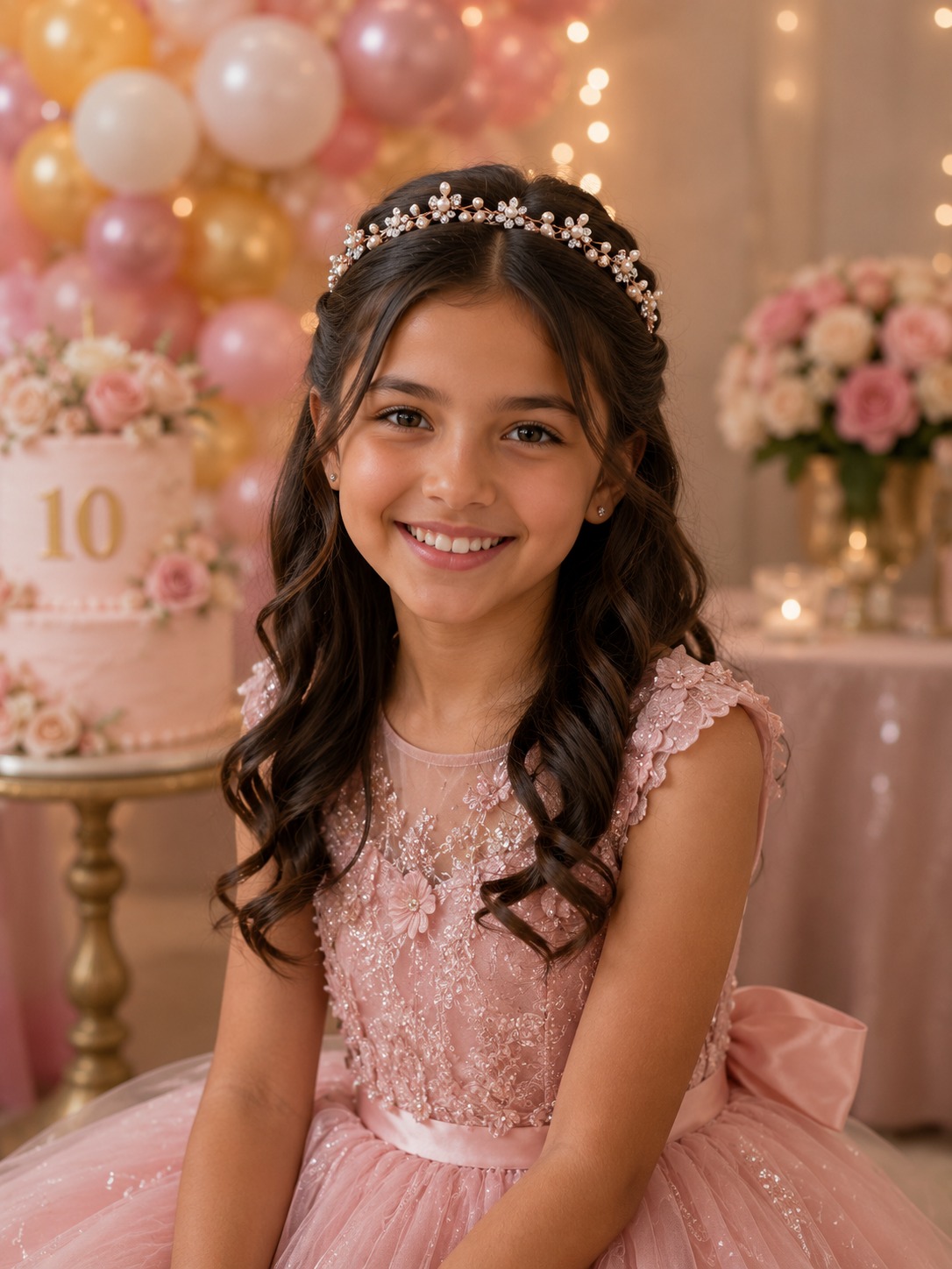 corona tocado niña quinceañera