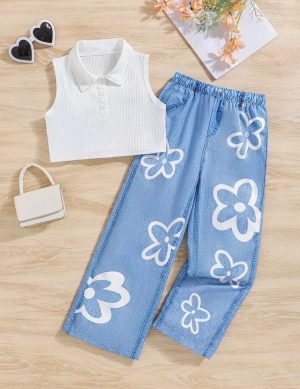 Conjunto niña, outfit, pantalon y blusa