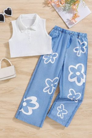 Conjunto niña, outfit, pantalon y blusa