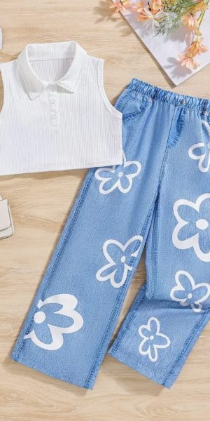 Conjunto niña, outfit, pantalon y blusa