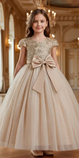 Vestido de Niña Elegante para Grados, Cumpleaños y Fiestas