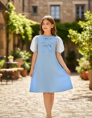 vestido casual elegante azul