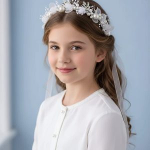 Corona plateada para niña