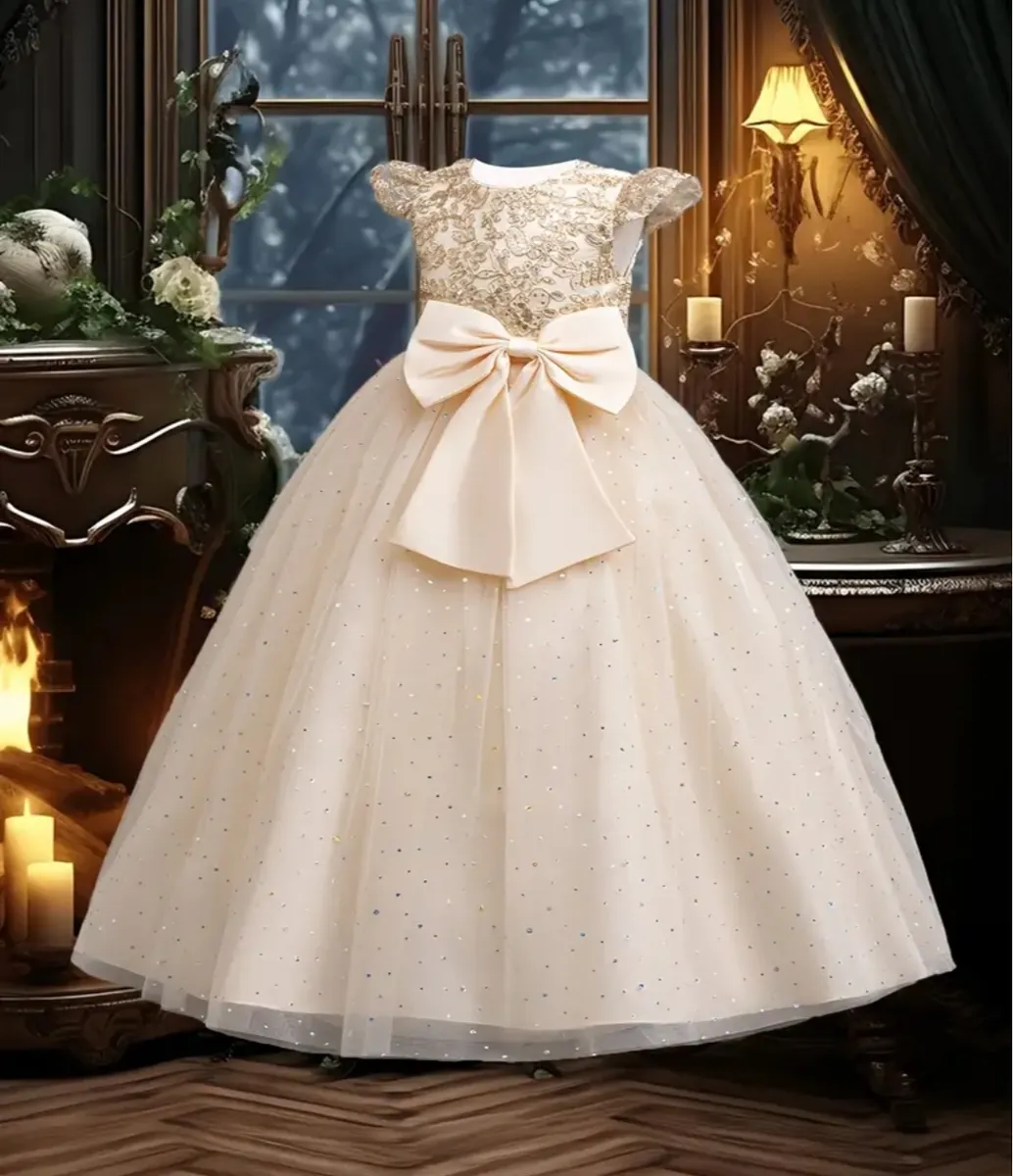 Vestido de Niña Elegante para Grados, Cumpleaños y Fiestas
