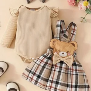 Conjunto niña bebe Set 3 Piezas