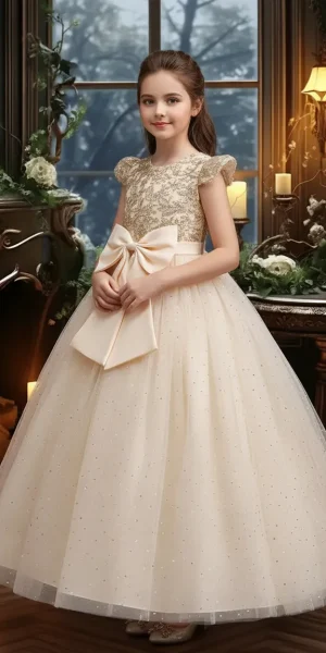 Vestido de Niña Elegante para Grados, Cumpleaños y Fiestas