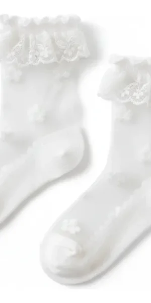 Media Bolero Para Niña Encaje