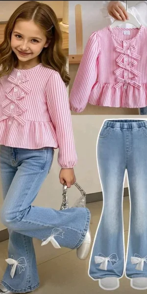 Conjunto niña casual suave y fresco