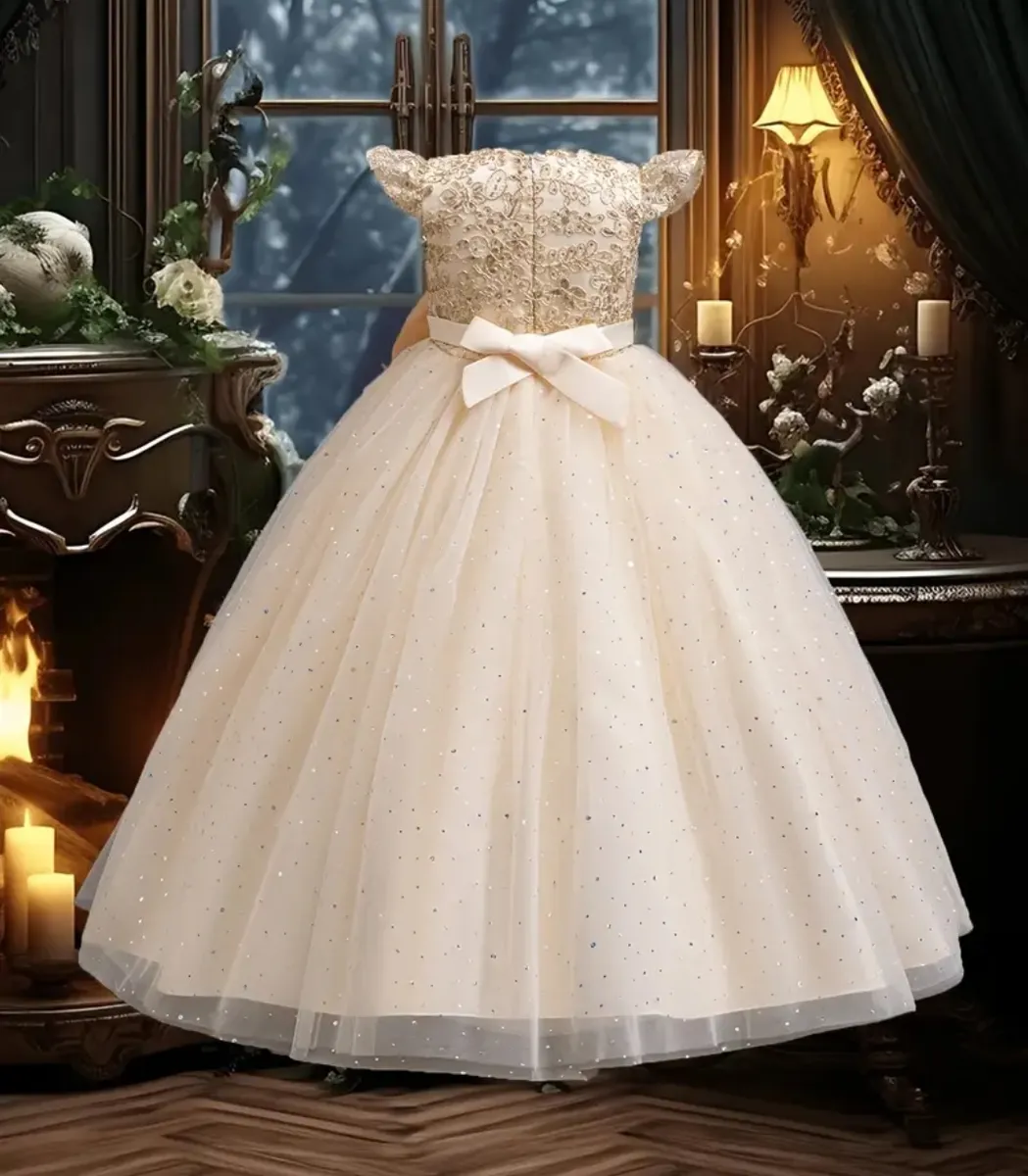 Vestido de Niña Elegante para Grados, Cumpleaños y Fiestas
