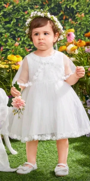 Vestido Niña Bebe Bautizo Boda Fiesta Elegante Cumpleaños