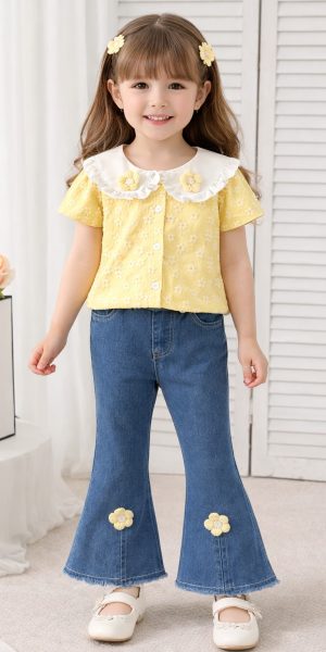 Conjunto niña casual suave y fresco