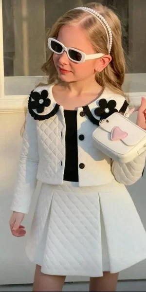 conjunto para niña ropa infantil blanca