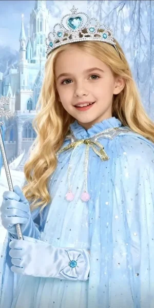 Kit Disfraz Princesa Frozen Elsa Accesorios Para Niñas