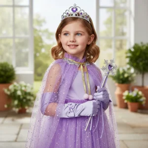 Kit Disfraz Princesa Frozen Elsa Accesorios Para Niñas