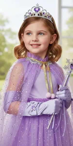 Kit Disfraz Princesa Frozen Elsa Accesorios Para Niñas