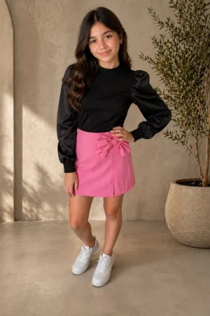 vestido niña falda en cuerina