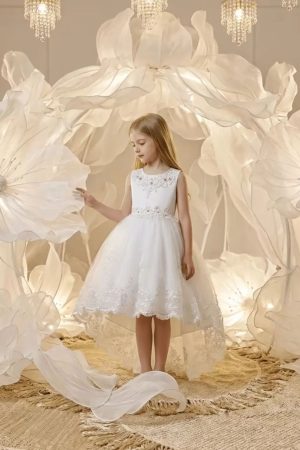 Vestido Niña Primera Comunión, Ceremonia y Pajecita: Elegancia Angelical con Corte muy fashion