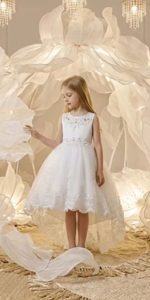 Vestido Niña Primera Comunión, Ceremonia y Pajecita: Elegancia Angelical con Corte muy fashion