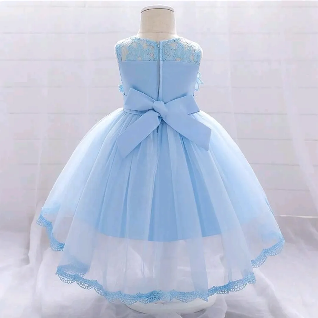 vestido para niña azul