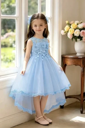 vestido para niña azul