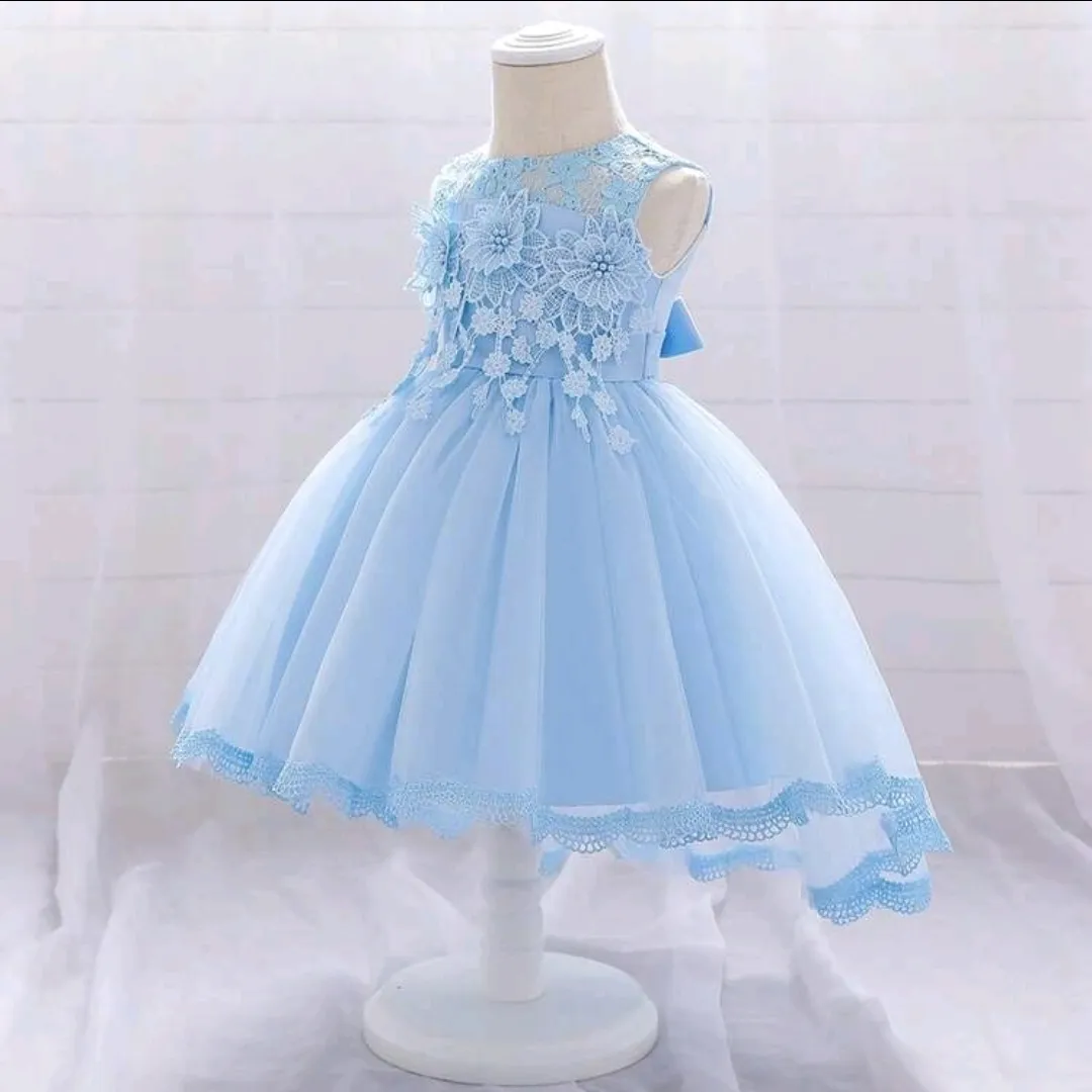 vestido para niña azul