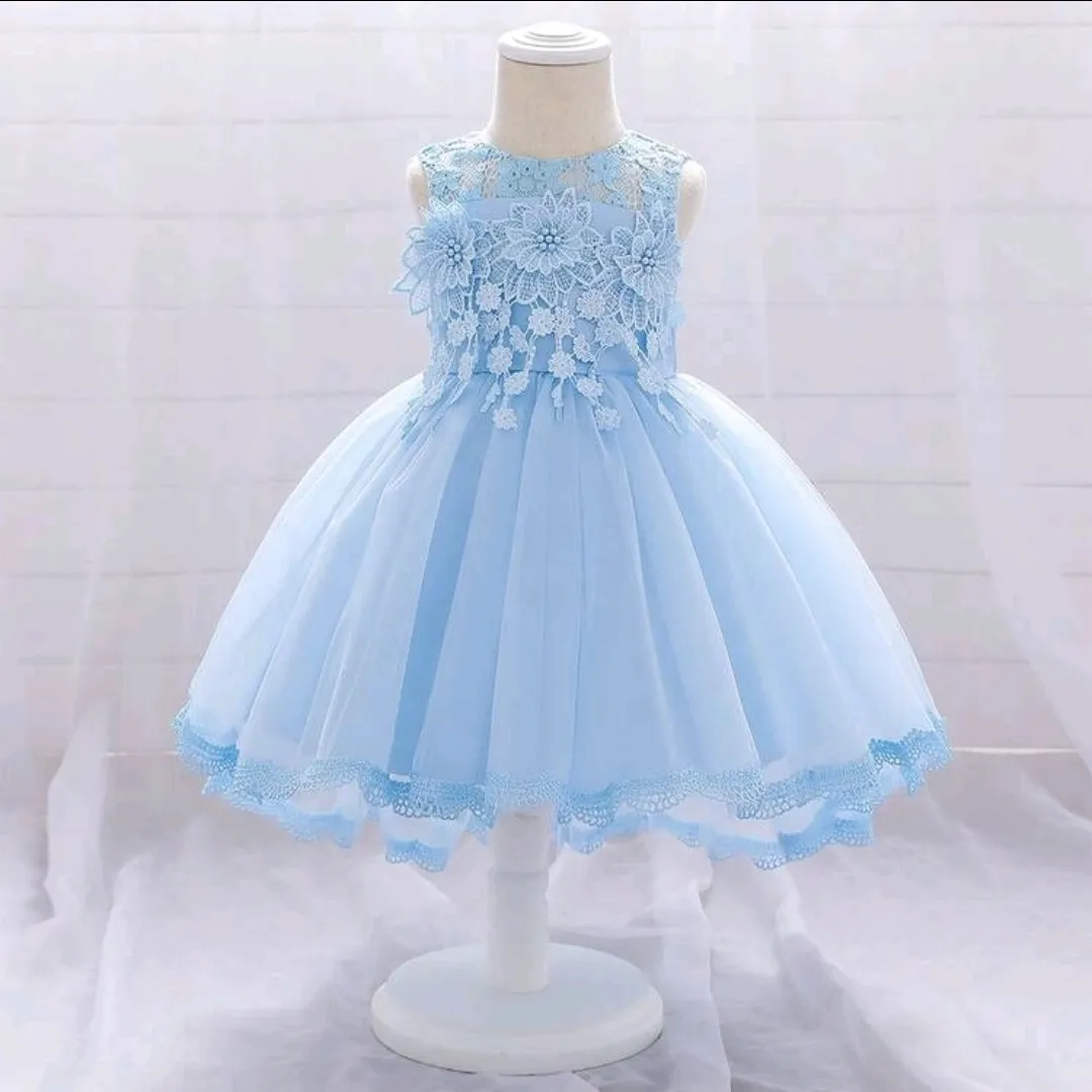 vestido para niña azul