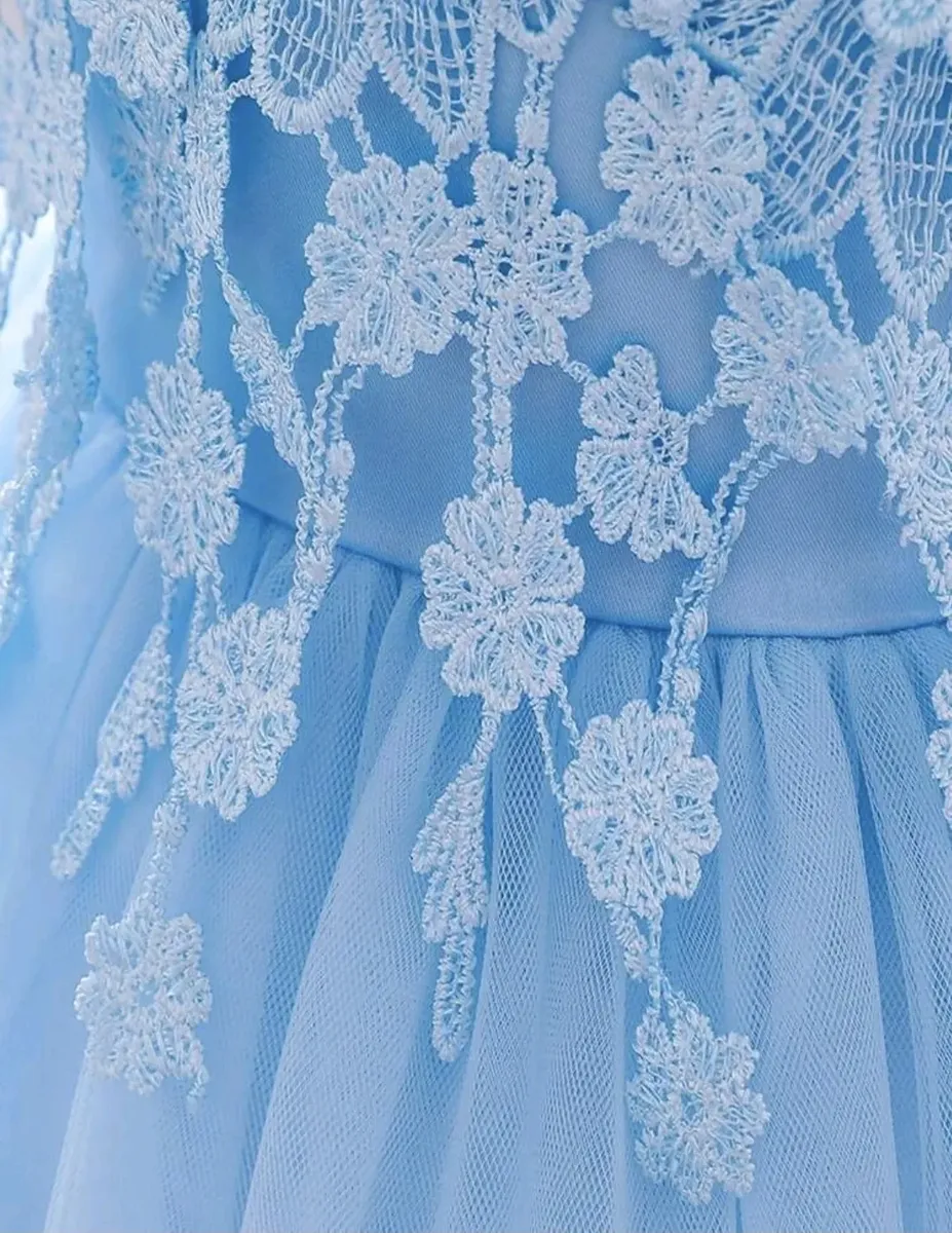 vestido para niña azul