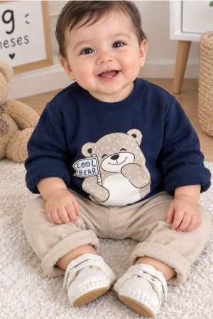 Conjunto Sudadera Para Bebe Niño En Algodón Perchado