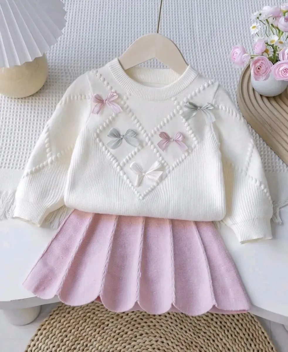 Conjunto De Bebé Niña En Hilo