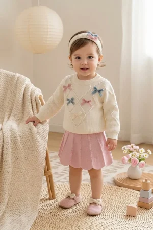 Conjunto De Bebé Niña En Hilo