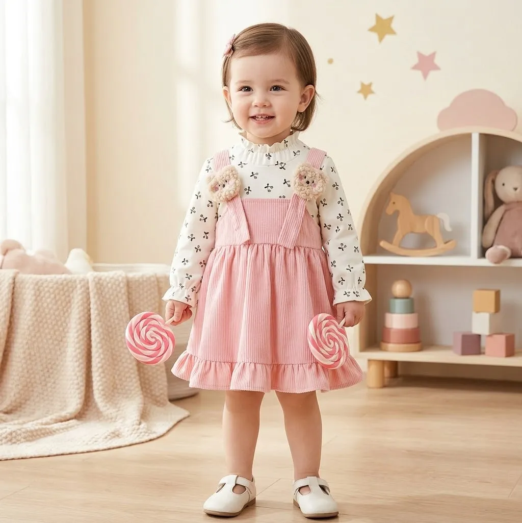 Vestido Casual Para Bebé Niña Encantador