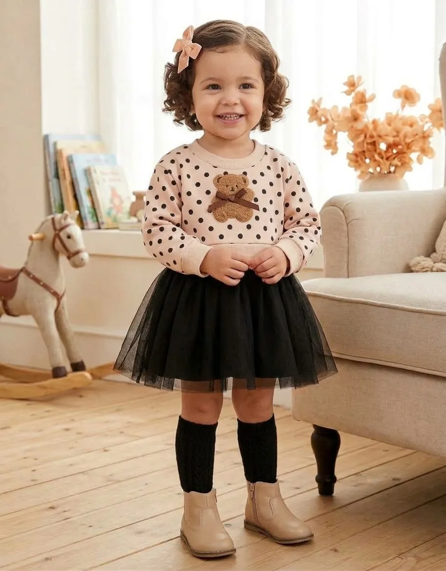 Vestido Bebé Niña Casual Elegante Tutú|