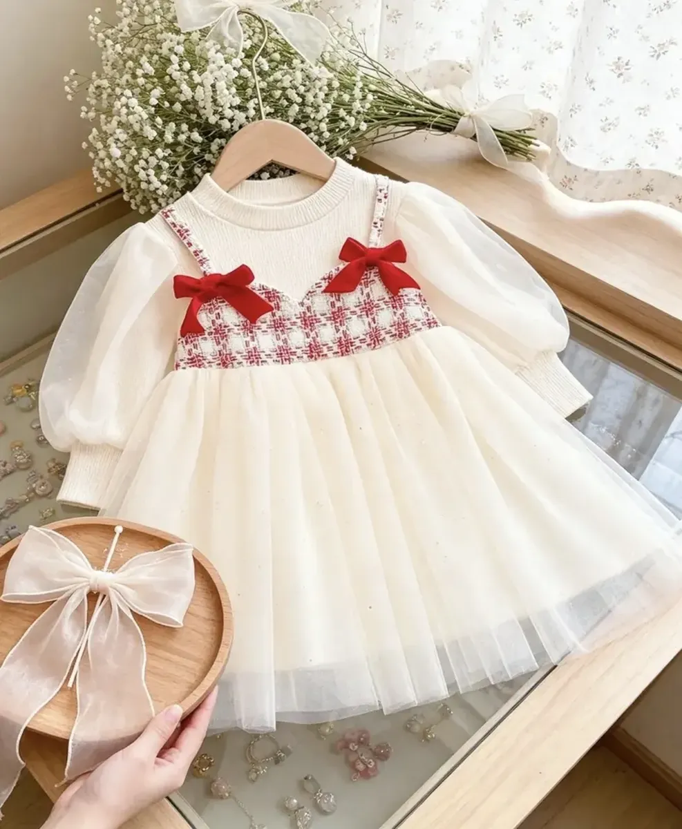 Vestido De Una Pieza Elegante Para Bebe Niña