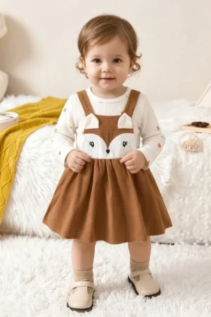 Conjunto De 2 Piezas Vestido Para Bebe Niña