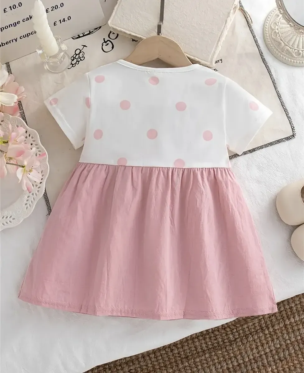 Vestido Casual Para Bebé Niña Manga Corta