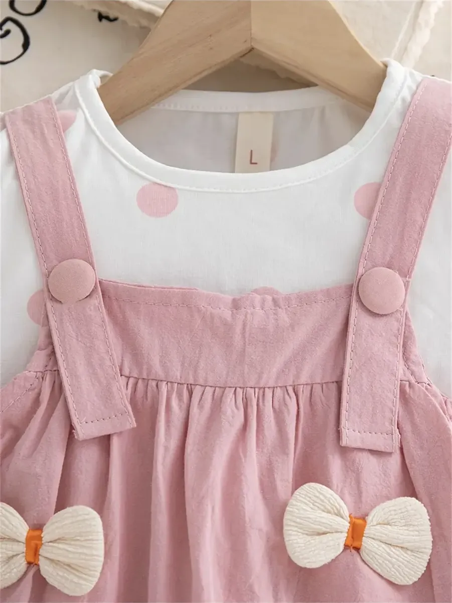 Vestido Casual Para Bebé Niña Manga Corta