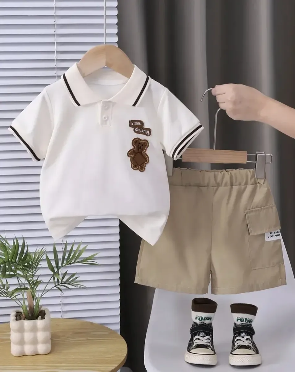 Conjunto Camiseta Polo Y Shorts Bebé Niño